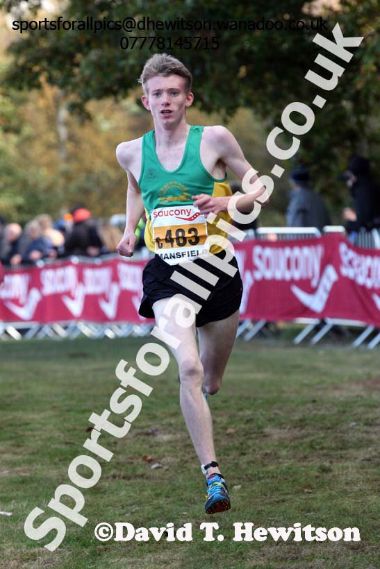 Mens under-17s, 2016 National Cross Country Relays, Berry Hill Park, Mansfield. Photo: David T. Hewitson/Sports for All Pics